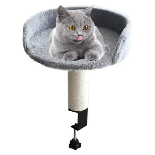 Miyanvuo Katzenbett Schreibtischmontage Entfernbar | Katzenbett Schreibtischaufsatz,Weiche Polsterauflage Gemütliches Nest Indoor Für Wohnung Schlafzimmer Zuhause Haustiere Katzen von Miyanvuo