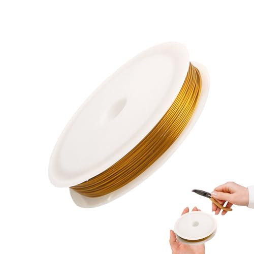 Miyanvuo Perlendraht, Metallfaden Für Schmuckarmbänder, Flexible Schnur für Armbänder Halsketten Anfänger Bastler Handarbeit Miyanvuo Perlendraht, Metallfaden Für Schmuckarmbänder, Flexible Schnur für Armbänder Halsketten Anfänger Bastler Handarbeit von Miyanvuo