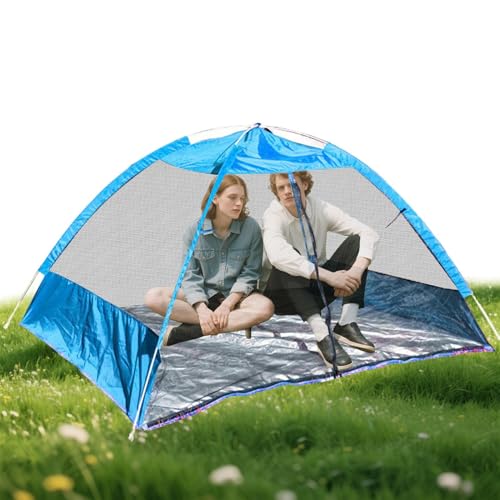 Miyanvuo Strandzelt - UPF 50 Strandzelt Sonnenschutz - Wasserdicht Leicht Aufbaubar Für Picknick Camping Garten Familientag Sommer Urlaub 3/4 Personen von Miyanvuo