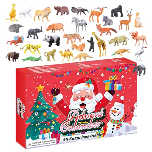 Miyanvuo Weihnachts Countdown Kalender - 24 Tage Weihnachts Adventskalender Mit Tieren | Realistische Tierfiguren Für Winterfest Feier Deko Lernspielzeug Miyanvuo Weihnachts Countdown Kalender - 24 Tage Weihnachts Adventskalender Mit Tieren | Realistische Tierfiguren Für Winterfest Feier Deko Lernspielzeug von Miyanvuo