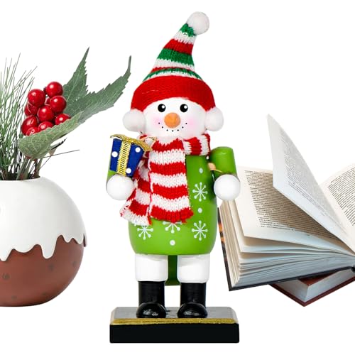 Miyanvuo Weihnachtsfiguren,Niedliche Nussknacker Figuren Desktop Deko - Deko Skulptur für Tisch Schreibtisch Vitrine Wohnzimmer Hochzeit Kinder Erwachsene Festtag von Miyanvuo