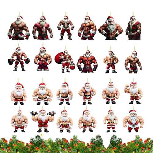 Miyanvuo Weihnachtskalender Countdown | 24 Tage 2D Acryl Bodybuilder Santa Ornament Countdown Kalender für Kinder | Niedlicher Weihnachtsschmuck Für Ehemann Ehefrau Tochter Sohn Jugendliche Miyanvuo Weihnachtskalender Countdown | 24 Tage 2D Acryl Bodybuilder Santa Ornament Countdown Kalender für Kinder | Niedlicher Weihnachtsschmuck Für Ehemann Ehefrau Tochter Sohn Jugendliche von Miyanvuo
