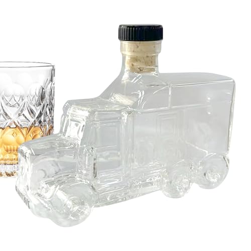 Miyanvuo Weindekanter | Whisky Ausgießer Halblaster | 375ml Flüssigkeitsbehälter mit Originellem Verschluss für Empfänge Brunch Feste Geburtstag Hochzeit Hauspartys von Miyanvuo