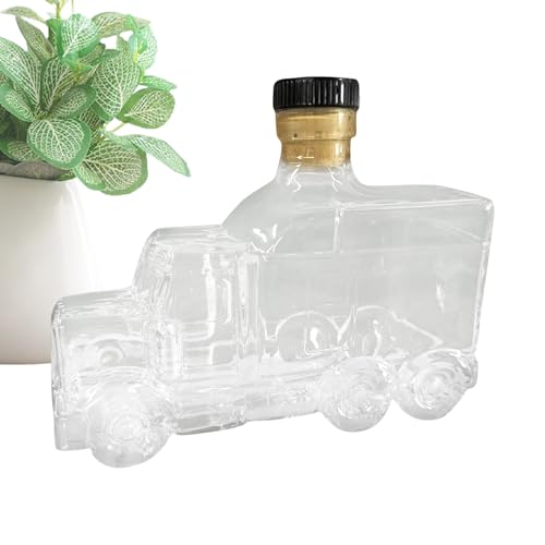 Miyanvuo Whisky Dekanter | Whisky Ausgießer Halblaster - 375ml Flüssigkeitsbehälter mit Originellem Verschluss für Empfänge Brunch Feste Geburtstag Hochzeit Hauspartys von Miyanvuo