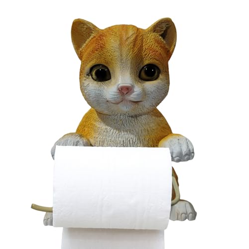 Toilettenpapierhalter Katze Klopapierhalter Wandmontage Klorollenhalter Wc Halter Rollenhalter Aus Kunstharz Toilettenpapierrollenhalter Für Katzenliebhaber, Küche Und Badzimmer von Miyanvuo