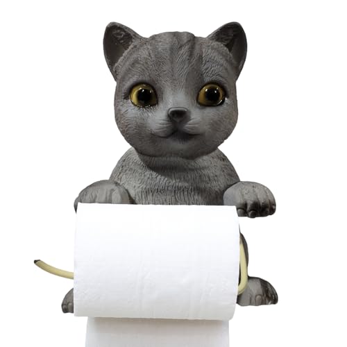 Toilettenpapierhalter Katze Klopapierhalter Wandmontage Klorollenhalter Wc Halter Rollenhalter Aus Kunstharz Toilettenpapierrollenhalter Für Katzenliebhaber, Küche Und Badzimmer von Miyanvuo