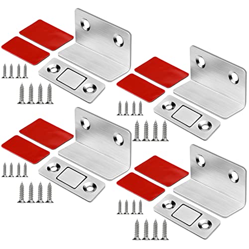 4 Stück Magnetschnäpper Magnete für Schranktüren Magnetverschluss Türmagnete Ultradünn L-Shape Stark Tür Magnet Schrank Türriegel Mit Schraube für Möbel Lamellentür, Türmagnet, Magnetschnäpper 4 Stück Magnetschnäpper Magnete für Schranktüren Magnetverschluss Türmagnete Ultradünn L-Shape Stark Tür Magnet Schrank Türriegel Mit Schraube für Möbel Lamellentür, Türmagnet, Magnetschnäpper von Miying