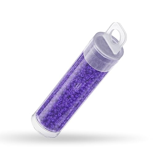 Miyuki 15/0 gefärbt Semi gefrostet transparent violett – 8,2 g von Miyuki