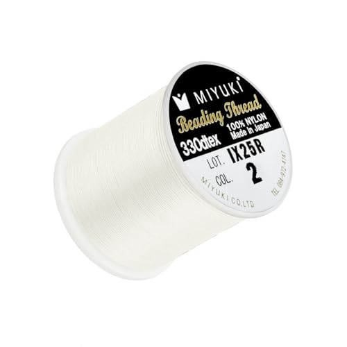 Miyuki Japanische Nylon aufreihmaterialien Gewinde B Eggshell – 50 m von Miyuki