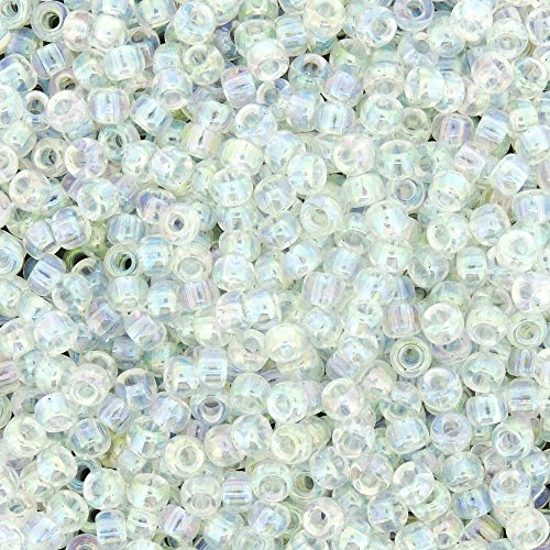 Miyuki Round Seed Bead Size 8/0 22g Crystal AB by Miyuki von Miyuki