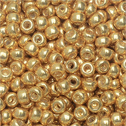 Miyuki Round Seed Bead Size 8/0 22g-tube Galvanised Gold von Miyuki