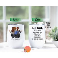 Bester Freund Becher | Personalisierte Geschenke Beste Freundin Weinbecher Freunde Weingläser Ausgereift von MizCraftyAffair