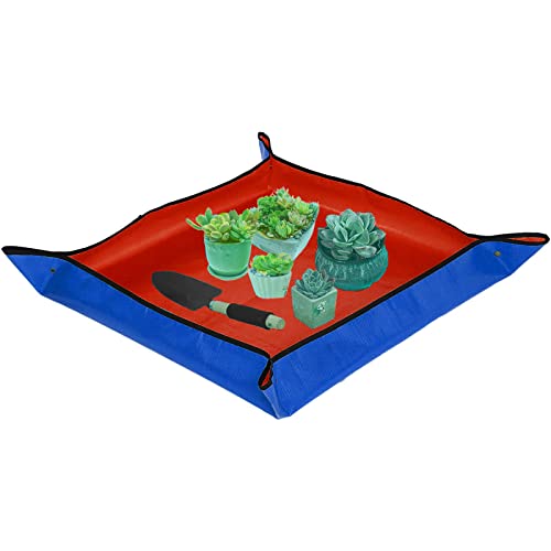 Mizijia Pflanzunterlage,wasserdichte Gartenmatte aus PE-Gewebe Faltbar wasserdichte Pflanzmatte für Setzling Sukkulenten im Innenbereich,Tragbare Gartenmatte Umpflanzen Gartenarbeitsmatte von Mizijia