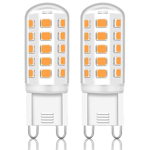 Mizlay 2er Leuchtmittel G9 LED Warmweiß 2700K, Lampe LED G9 4W Ersatz 40W Halogenlampe, AC220-230V GU9 Birne Steckbirnen Kein Flackern Nicht Dimmbar Mizlay 2er Leuchtmittel G9 LED Warmweiß 2700K, Lampe LED G9 4W Ersatz 40W Halogenlampe, AC220-230V GU9 Birne Steckbirnen Kein Flackern Nicht Dimmbar von Mizlay