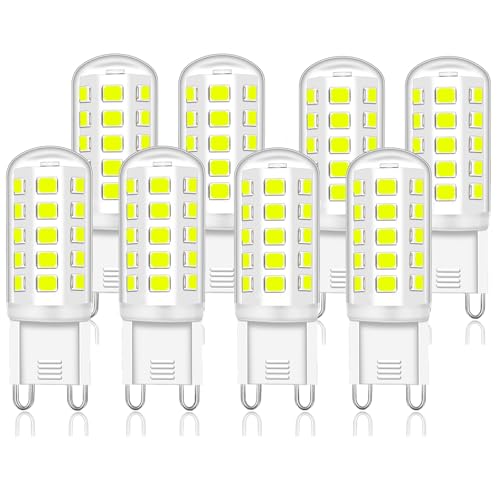 Mizlay 8er Leuchtmittel G9 LED Kaltweiß 6000K, Lampe LED G9 4W Ersatz 40W Halogenlampe, AC220-230V GU9 Birne Steckbirnen Kein Flackern Nicht Dimmbar Mizlay 8er Leuchtmittel G9 LED Kaltweiß 6000K, Lampe LED G9 4W Ersatz 40W Halogenlampe, AC220-230V GU9 Birne Steckbirnen Kein Flackern Nicht Dimmbar von Mizlay