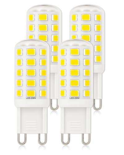 Mizlay G9 LED Lampen Kein Flimmern 3W/580lm Entspricht 20W 25W 28W 33W Halogenlampen, G9 Glühbirnen, Nicht Dimmbar, GU9 Sockel Energiesparende LED Lampe, CRI>85, AC 220-240V (Kaltweiß 6000K, 4 Stück) Mizlay G9 LED Lampen Kein Flimmern 3W/580lm Entspricht 20W 25W 28W 33W Halogenlampen, G9 Glühbirnen, Nicht Dimmbar, GU9 Sockel Energiesparende LED Lampe, CRI>85, AC 220-240V (Kaltweiß 6000K, 4 Stück) von Mizlay