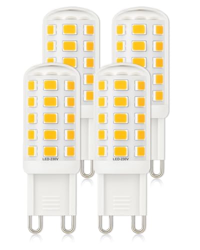 Mizlay G9 LED Lampen Kein Flimmern 3W/580lm Entspricht 20W 25W 28W 33W Halogenlampen, G9 Glühbirnen, Nicht Dimmbar, GU9 Sockel Energiesparende LED Lampe, CRI>85, AC 220-240V (Warmweiß 3000K, 4 Stück) Mizlay G9 LED Lampen Kein Flimmern 3W/580lm Entspricht 20W 25W 28W 33W Halogenlampen, G9 Glühbirnen, Nicht Dimmbar, GU9 Sockel Energiesparende LED Lampe, CRI>85, AC 220-240V (Warmweiß 3000K, 4 Stück) von Mizlay