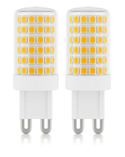 Mizlay LED Leuchtmittel G9 8W 880LM Ersatz 60W 80W 100W Halogenlampe, G9 LED Lampen Warmweiß 3000K，AC220-230V GU9 Birne Steckbirnen Kein Flackern Nicht Dimmbar 2er von Mizlay