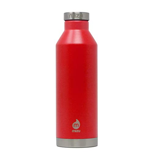 Mizu V8 Vakuum-Isolierflasche aus Edelstahl, schmal, 765 ml, Rot, Einheitsgröße von Mizu