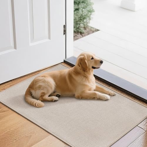 Mizuosre Fußmatte Innen Waschbar 60x90cm, rutschfest Fussmatte Innen Dünn Schmutzfangmatte Innen Türmatte Outdoor, Eingangsteppich mit Wasserabsorbierenden für Innen, Außen, Hund & Haustür, Beige Mizuosre Fußmatte Innen Waschbar 60x90cm, rutschfest Fussmatte Innen Dünn Schmutzfangmatte Innen Türmatte Outdoor, Eingangsteppich mit Wasserabsorbierenden für Innen, Außen, Hund & Haustür, Beige von Mizuosre