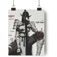 Giclée Art Print, Azharia #6 Fantasy Kriegerin, Wand Kunst, Home Decor, Geschenk Für Fans, Einzigartiges Kunstwerk, Gaming Print von Mizushyne