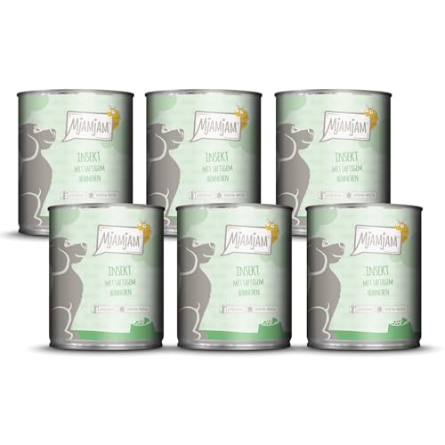 MjAMjAM - Premium Nassfutter für Hunde - Insekt mit saftigem Hühnchen, 6er Pack (6 x 800 g), getreidefrei mit Insektenprotein von MjAMjAM