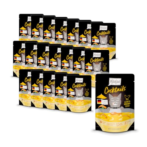MjAMjAM - Leckerer Drink für Katzen - Cocktails - Gezupftes Hühnchenfleisch, 20er Pack (20x40), getreidefrei von MjAMjAM