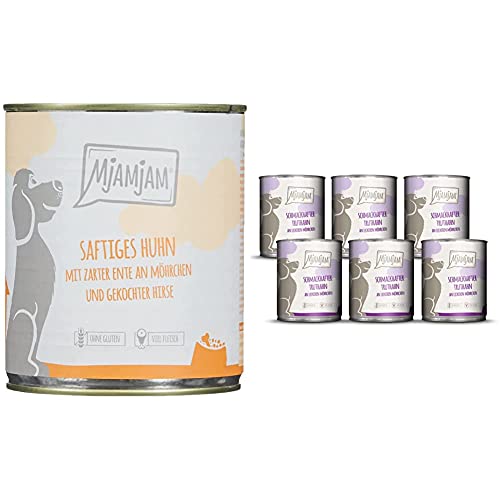 MjAMjAM - Premium Nassfutter für Hunde, 6er Pack (6 x 800 g) & Premium Nassfutter für Hunde - schmackhafter Truthahn an leckeren Möhrchen, 6er Pack (6 x 800 g) von MjAMjAM