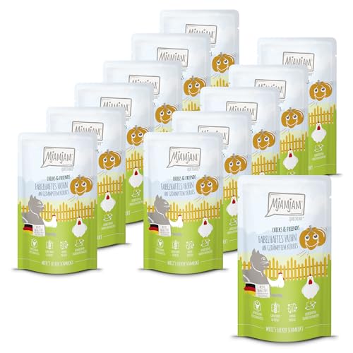 MjAMjAM - Quetschie - Chicks & Friends fabelhaftes Huhn an gedämpftem Kürbis 12 x 125g von MjAMjAM