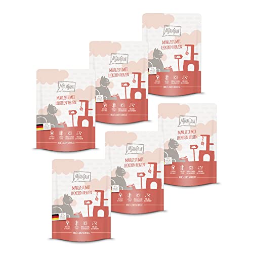 MjAMjAM - Premium Nassfutter für Katzen - Quetschie Mahlzeit mit leckeren Herzen, 6er Pack (6 x 300 g), getreidefrei mit extra viel Fleisch MjAMjAM - Premium Nassfutter für Katzen - Quetschie Mahlzeit mit leckeren Herzen, 6er Pack (6 x 300 g), getreidefrei mit extra viel Fleisch von MjAMjAM