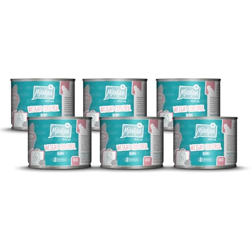 MjAMjAM VetCat - Premium Nassfutter für Katzen - Diät - Weight Control - Huhn, 6er Pack (6 x 200g), getreidefrei von MjAMjAM