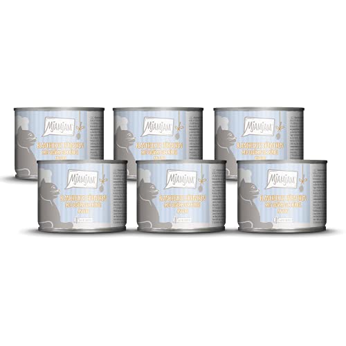 MjAMjAM - Premium Nassfutter für Katzen - blanchiertes Hühnchen mit gedämpftem Kürbis an Soße, 6er Pack (6 x 185 g), getreidefrei mit extra viel Fleisch MjAMjAM - Premium Nassfutter für Katzen - blanchiertes Hühnchen mit gedämpftem Kürbis an Soße, 6er Pack (6 x 185 g), getreidefrei mit extra viel Fleisch von MjAMjAM
