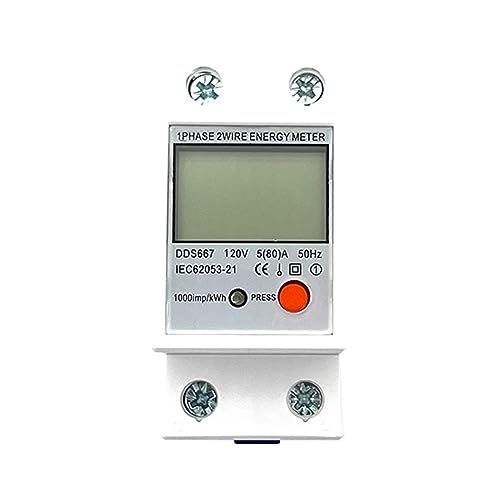 Einphasiger Bildschirm Spannungsmesser Stromzähler Watt KWh Leistungsmesser Din Verbrauch Wattmeter Leistungsmesser von Mjaie