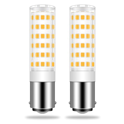 TRIJZHOU 2er Pack B15d LED Lampe Ersetzt 60W Glühbirne Warmweiß 5W Dimmbar Maiskolben 600Lumen 220V 230V 2840K Schlafzimmer Kronleuchter Nähmaschinenlampe Appliance Leuchtmitteln [MEHRWEG] von TRIJZHOU