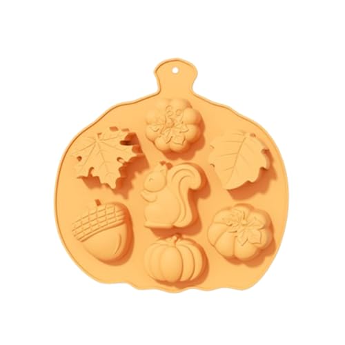 Erntezeit Silikonform, Eichhörnchen/Kürbis/Ahornblatt/Eichel Formen, Mehrzweckform für Kuchen, Schokolade, Seife, Eis Erntezeit Silikonform, Eichhörnchen/Kürbis/Ahornblatt/Eichel Formen, Mehrzweckform für Kuchen, Schokolade, Seife, Eis von Mjzzh