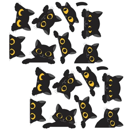 Halloween Schwarz Katze Lichtschalter Aufkleber, 2 - Stücke Set, niedliche Möbel Wandtattoo, Kinderzimmer Dekoration Halloween Schwarz Katze Lichtschalter Aufkleber, 2 - Stücke Set, niedliche Möbel Wandtattoo, Kinderzimmer Dekoration von Mjzzh