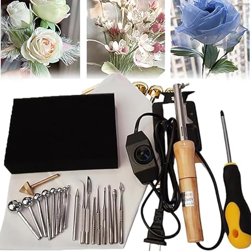 Mkasbn Electric Fabric Artificial Flower Maker Electric Ironing Machine with 18 Ironing Heads Adjustable Temperature DIY Fabric Flower Fake Flower Making Petal Modeling Tools Set Mkasbn Electric Fabric Artificial Flower Maker Electric Ironing Machine with 18 Ironing Heads Adjustable Temperature DIY Fabric Flower Fake Flower Making Petal Modeling Tools Set von Mkasbn