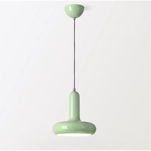 Mkichi Hängelampe Küche Modern E27 Pendelleuchte Esstisch Rund Küchenlampe Hängend,Lampenschirm Hängelampe Metall Vintage,Hängelampen für Schlafzimmer Wohnzimmer Esszimmer (Grün) von Mkichi