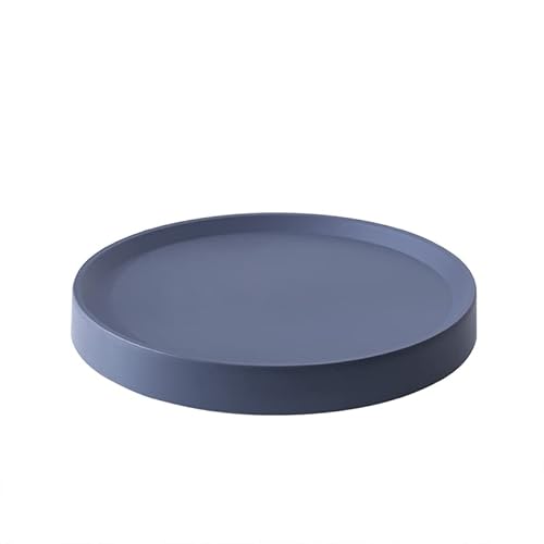 Mkuha Rund Kunststoffe Pflanzenroller Outdoor mit Versteckte Räder und Wasserspeicherung, Blumenroller Außenbereich und Innenbereich, Pflanzenroller mit Softrollen für Parkett, Schwerlast,Grau,28cm von Mkuha