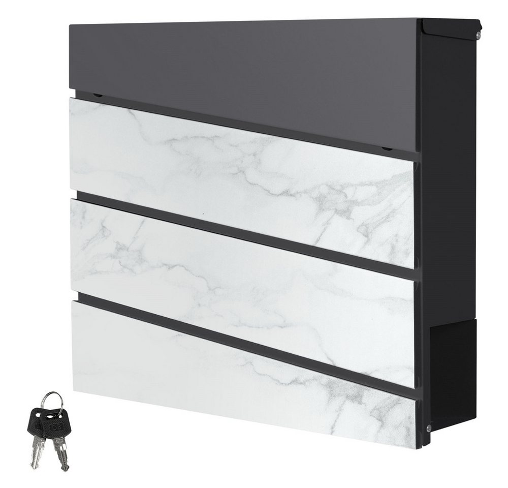 ML-DESIGN Briefkasten Postkasten mit Zeitungsfach, abschließbar 2 Schlüssel, Wandmontage, Mailbox Wandbriefkasten mit Zeitungsrolle für Wandmontage ML-DESIGN Briefkasten Postkasten mit Zeitungsfach, abschließbar 2 Schlüssel, Wandmontage, Mailbox Wandbriefkasten mit Zeitungsrolle für Wandmontage von Ml-Design