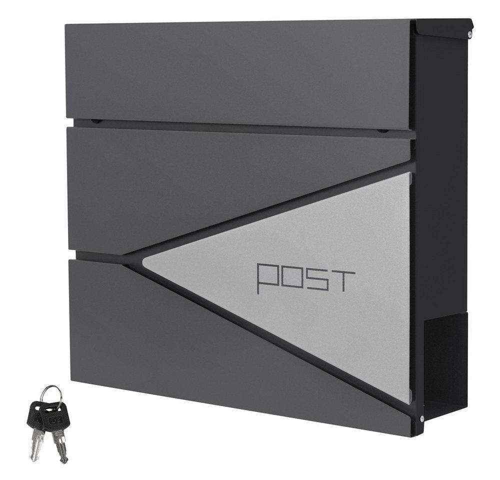 ML-DESIGN Briefkasten Postkasten mit Zeitungsfach, abschließbar 2 Schlüssel, Wandmontage, Mailbox Wandbriefkasten mit Zeitungsrolle für Wandmontage ML-DESIGN Briefkasten Postkasten mit Zeitungsfach, abschließbar 2 Schlüssel, Wandmontage, Mailbox Wandbriefkasten mit Zeitungsrolle für Wandmontage von Ml-Design