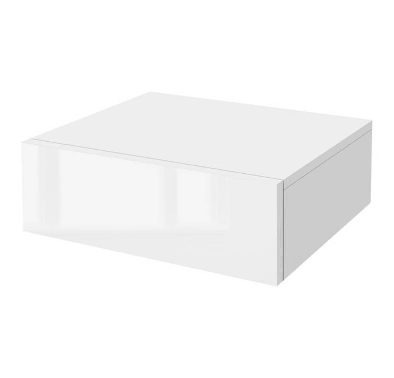 ML-DESIGN Nachttisch Nachtschrank hängend mit Schublade, grifflos, Holzwerkstoff, Wandmonta (1-St), Nachtkonsole Wandboard Wandregal Wandschrank Weiß von Ml-Design