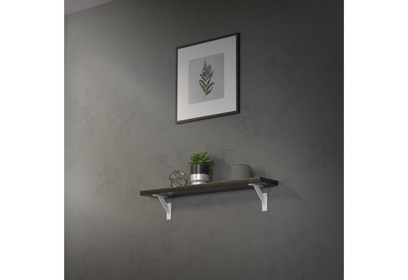 ML-DESIGN Regal Regalhalterung aus Aluminium, Schwebende Regalträger für Wandmontage, 2-tlg., 2er Set 120x120mm Weiß Aluminium Schwebend für Wandmontage von Ml-Design