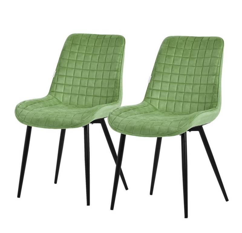 ML-DESIGN Stuhl Esszimmerstühle mit Rückenlehne moderne Design Lounge Küchenstühle (2 St), Polsterstuhl Esstischstühle 2er Set Küchenstuhl Samt von Ml-Design