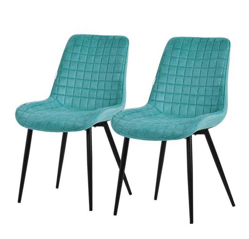 ML-DESIGN Stuhl Esszimmerstühle mit Rückenlehne moderne Design Lounge Küchenstühle (2 St), Polsterstuhl Esstischstühle 2er Set Küchenstuhl Samt von Ml-Design