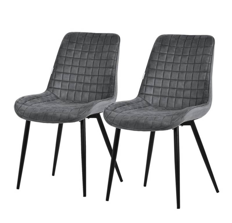 ML-DESIGN Stuhl Esszimmerstühle mit Rückenlehne moderne Design Lounge Küchenstühle (2 St), Polsterstuhl Esstischstühle 2er Set Küchenstuhl Samt von Ml-Design