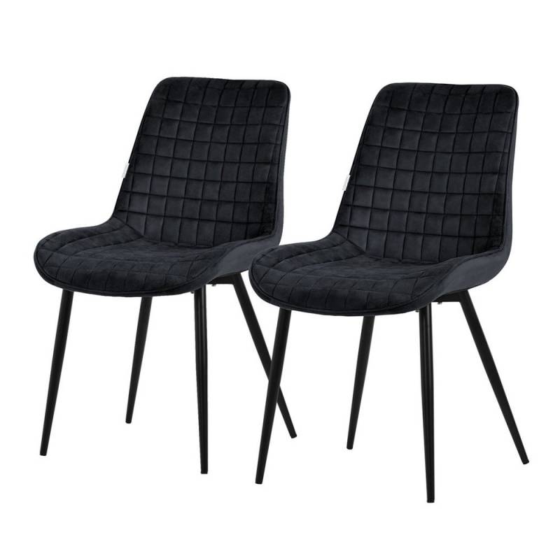 ML-DESIGN Stuhl Esszimmerstühle mit Rückenlehne moderne Design Lounge Küchenstühle (2 St), Polsterstuhl Esstischstühle 2er Set Küchenstuhl Samt von Ml-Design