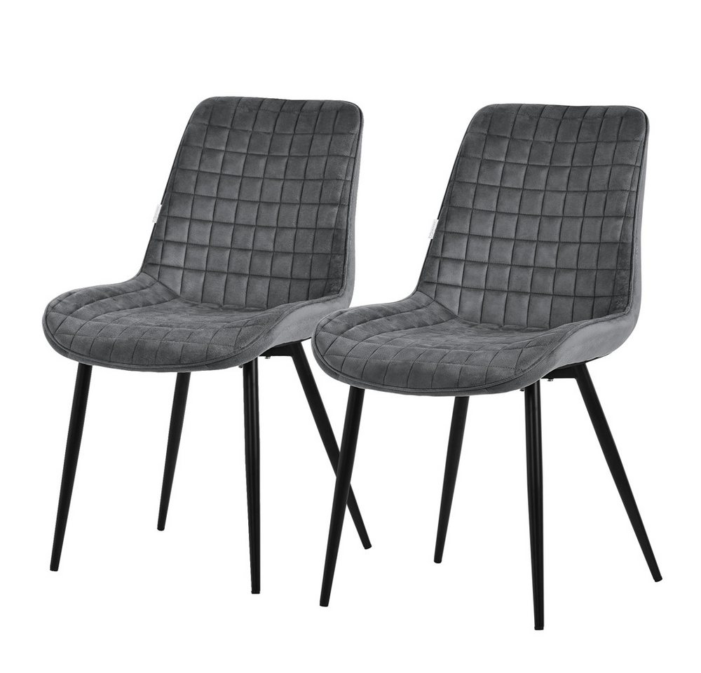 ML-DESIGN Stuhl Esszimmerstühle mit Rückenlehne moderne Design Lounge Küchenstühle (2 St), Polsterstuhl Esstischstühle 2er Set Küchenstuhl Samt von Ml-Design