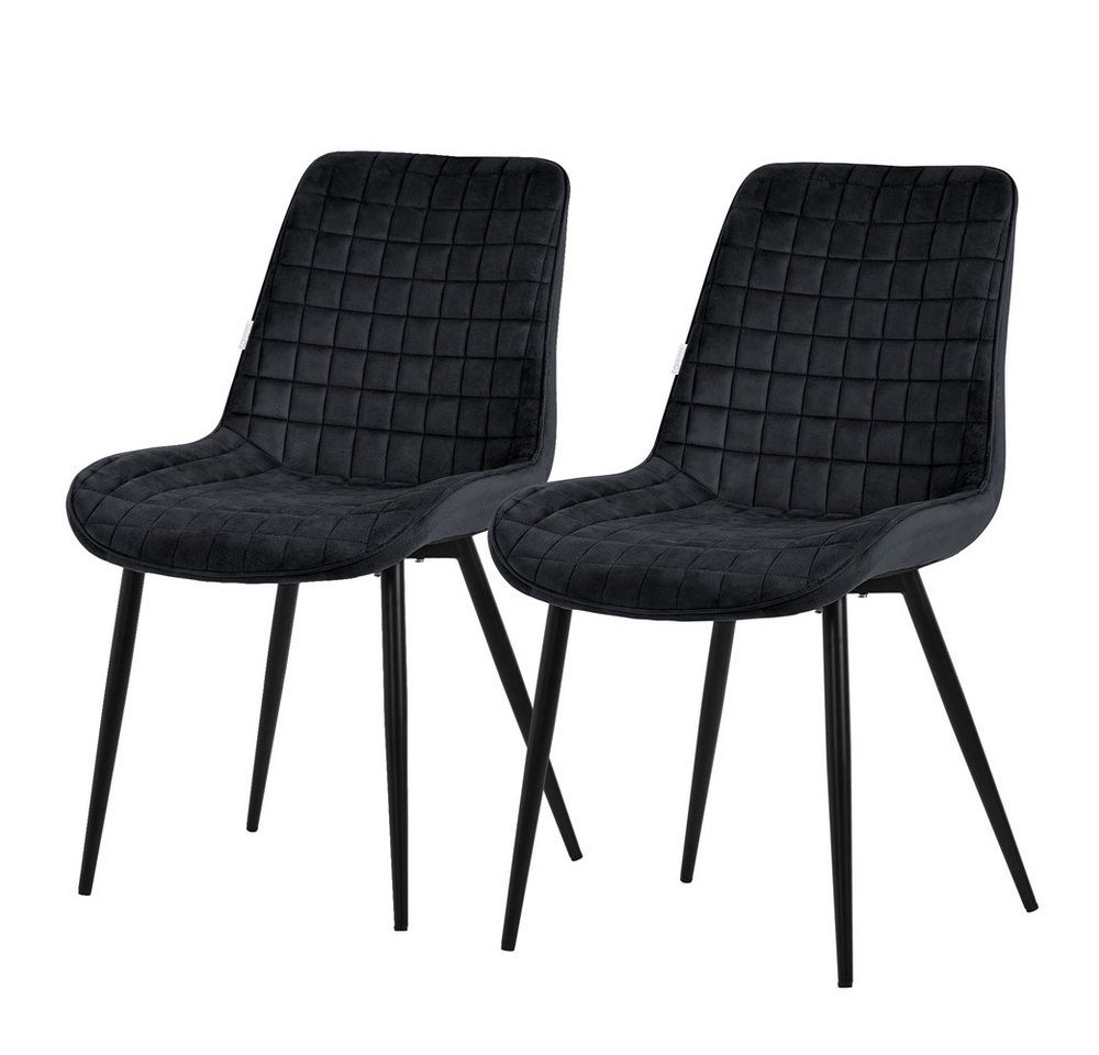 ML-DESIGN Stuhl Esszimmerstühle mit Rückenlehne moderne Design Lounge Küchenstühle (2 St), Polsterstuhl Esstischstühle 2er Set Küchenstuhl Samt von Ml-Design