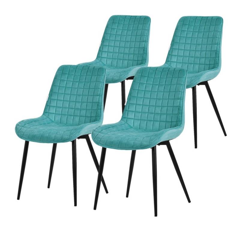 ML-DESIGN Stuhl Esszimmerstühle mit Rückenlehne moderne Design Lounge Küchenstühle (2 St), Polsterstuhl Esstischstühle 4er Set Küchenstuhl Samt von Ml-Design
